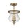 Lampe de plafonnier Abat-jour en verre D : 25,4 cm en laiton réglable en hauteur