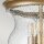 Lampe de plafonnier Abat-jour en verre D : 25,4 cm en laiton réglable en hauteur