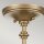 Lampe de plafonnier Abat-jour en verre D : 25,4 cm en laiton réglable en hauteur