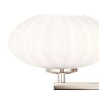 Lampe de salle de bain murale métal verre 63,5 cm...