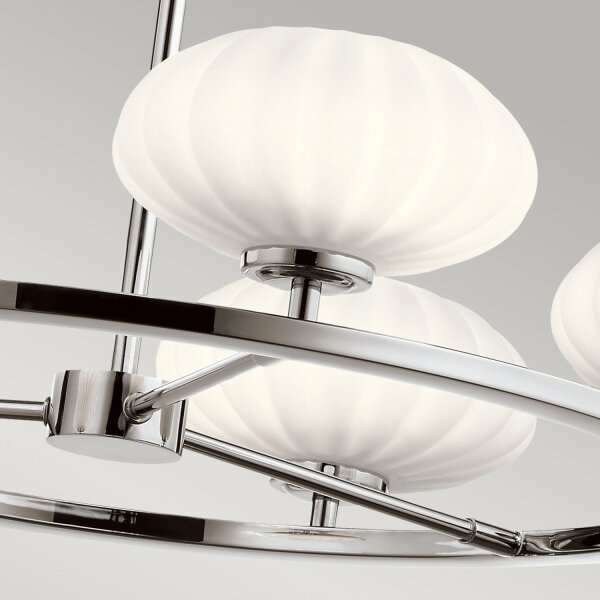 Lampe de plafonnier salle de bain IP44 chrome blanc Ø 71 cm ajustable LED