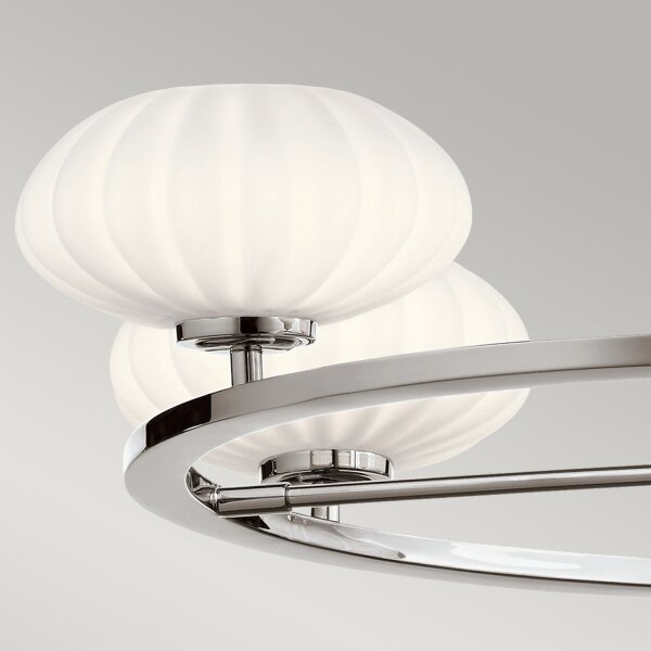 Lampe de plafonnier salle de bain IP44 chrome blanc Ø 71 cm ajustable LED