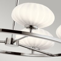Lampe de plafonnier salle de bain IP44 chrome blanc...