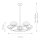 Lampe de plafonnier salle de bain IP44 chrome blanc Ø 71 cm ajustable LED