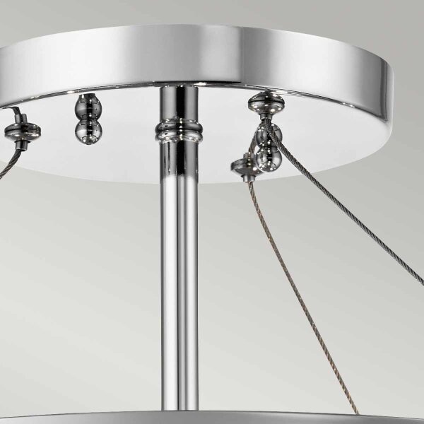 Lampe de plafonnier cristal métal D : 38,1 cm Chrome 3x E14 rond