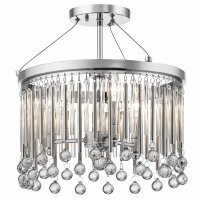 Lampe de plafonnier cristal métal D : 38,1 cm...