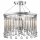 Lampe de plafonnier cristal métal D : 38,1 cm Chrome 3x E14 rond