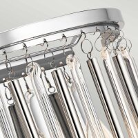 Applique murale cristal H : 31,2 cm chrome poli...