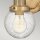 Lampe de salle de bain murale verre métal E27 IP44 hauteur 23,7 cm Abat-jour sphérique