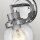 Lampe de salle de bain murale IP44 H : 23,7 cm verre métal chromé