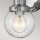 Lampe de salle de bain murale IP44 H : 23,7 cm verre métal chromé