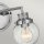 Lampe de salle de bain métal verre E27 IP44 L : 37,3 cm Vintage