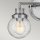 Lampe de salle de bain métal verre E27 IP44 L : 37,3 cm Vintage