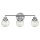 Lampe de salle de bain murale métal verre E27 IP44 L : 61,5 cm Chrome ZOFIA