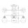 Lampe de salle de bain murale métal verre E27 IP44 L : 61,5 cm Chrome ZOFIA