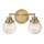 Applique miroir L : 37,3 cm IP44 E27 laiton antique