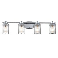 Lampe de salle de bain murale métal verre L : 85,8...