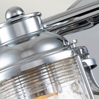 Lampe de salle de bain murale métal verre L : 85,8...