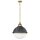 Suspension ronde Ø 45,7 cm métal verre 3x E27