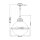 Suspension ronde Ø 45,7 cm métal verre 3x E27
