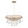 Lampe à suspendre or bruni L:66 cm en métal cristal 4x E14