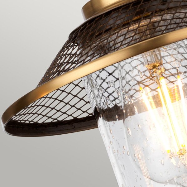 Lampe de salle de bain métal verre largeur 48,3 cm IP44 E27