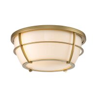 Plafonnier salle de bain métal verre E27 IP44 D :...