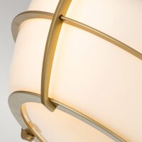 Plafonnier salle de bain métal verre E27 IP44 D :...