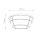 Plafonnier salle de bain métal verre E27 IP44 D : 32,7 cm rond