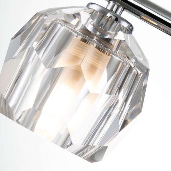 Applique salle de bain cristal LED G9 IP44 L : 55 cm Chrome