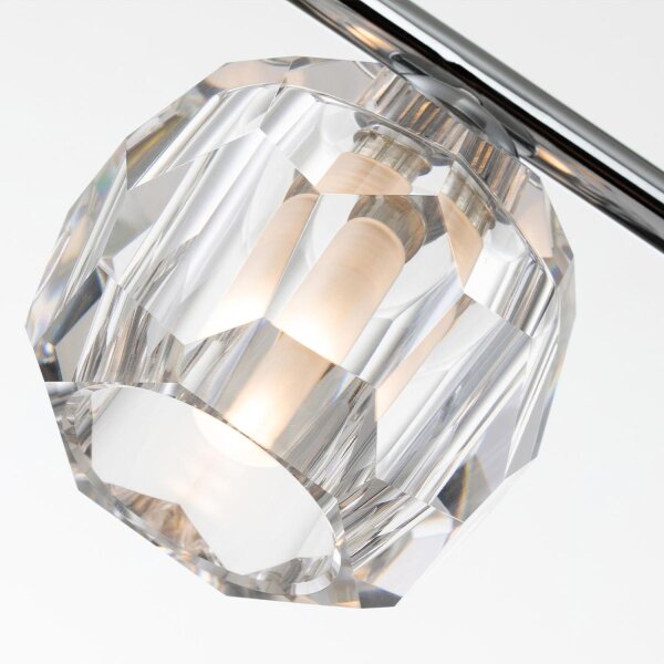 Applique salle de bain cristal LED G9 IP44 L : 55 cm Chrome