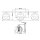 Applique salle de bain cristal LED G9 IP44 L : 55 cm Chrome