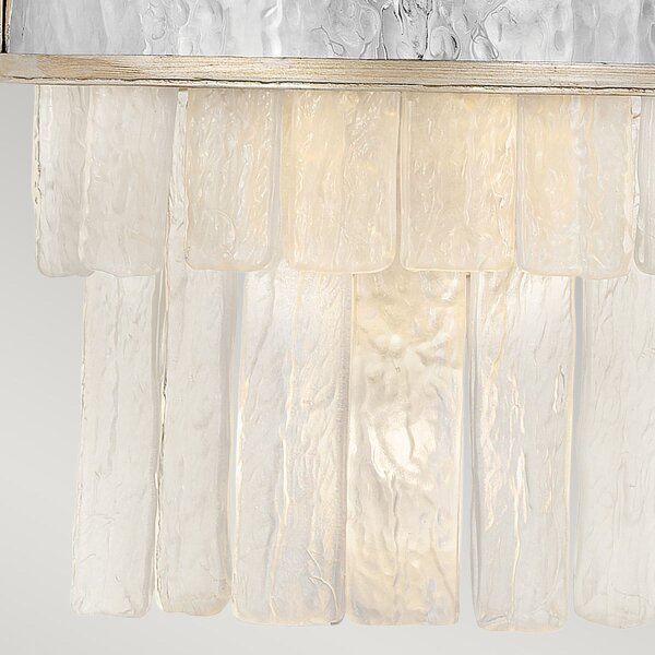 Applique murale petite L : 30,5 cm acier inoxydable cristal 2x E14 Up Down