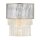 Applique murale petite L : 30,5 cm acier inoxydable cristal 2x E14 Up Down