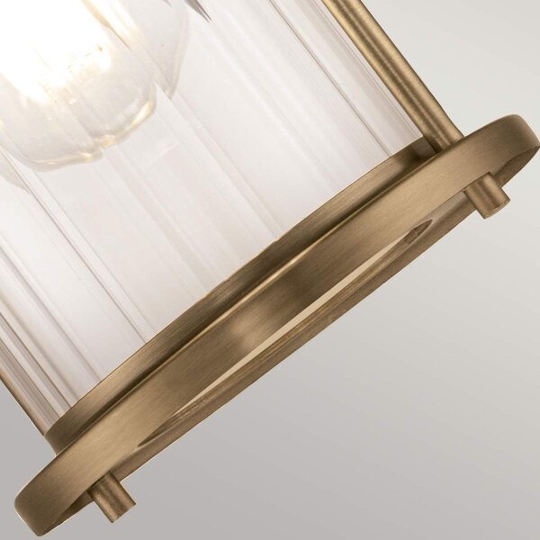 Lampe de salle de bain murale IP44 H : 21,8 cm Métal Verre E27