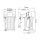 Lampe de salle de bain murale IP44 H : 21,8 cm Métal Verre E27
