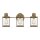 Lampe de salle de bain murale métal verre IP44 L : 56 cm 3 flammes oblongues