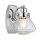 Applique salle de bain H : 22,1 cm IP44 E27 Chrome en métal Verre de pluie