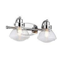 Luminaire de salle de bain mur métal verre 44,9 cm...