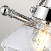 Luminaire de salle de bain mur métal verre 44,9 cm...