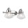 Luminaire de salle de bain mur métal verre 44,9 cm de large IP44 E27