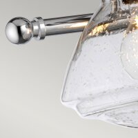 Applique salle de bain chrome en métal verre L :...