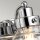 Applique salle de bain chrome en métal verre L : 63,4 cm IP44 E27