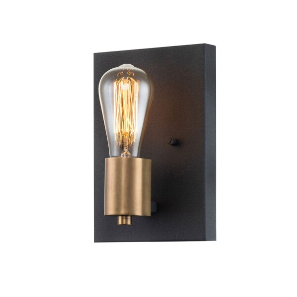 Applique murale métal 22,5 cm de haut carrée petite pour E27 QUINT