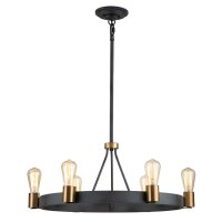 Lustre métal rond Ø 72,3 cm H : max. 119,8...