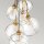 Suspension verre métal E27 L : 58,9 cm Abat-jour sphérique