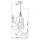 Suspension verre métal E27 L : 58,9 cm Abat-jour sphérique