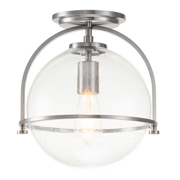 Lampe de plafonnier métal verre D : 28,2 cm rond E27 SAGAR