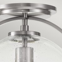 Lampe de plafonnier métal verre D : 28,2 cm rond...
