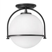 Lampe de plafonnier métal verre Ø 28,2 cm...